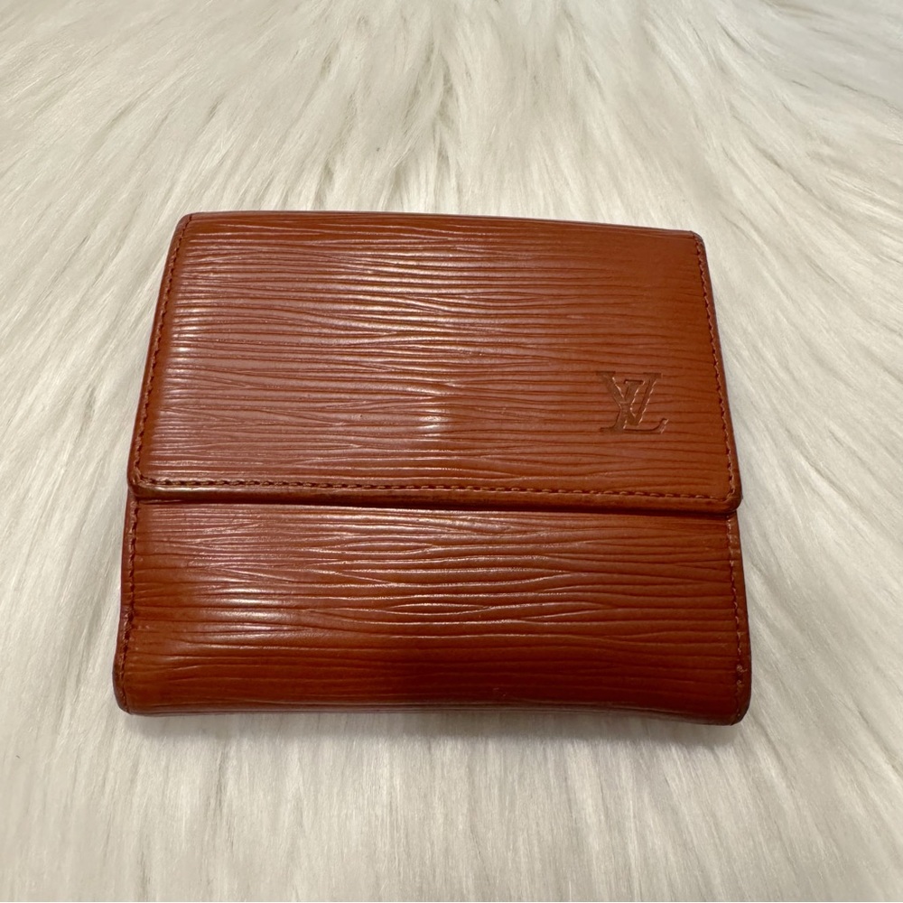 Louis Vuitton Vintage Epi Portefeuille Elise Trifold Compact Wallet Kenyan Fawn